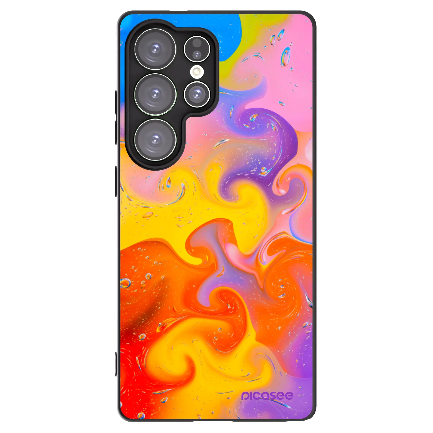 Picasee husă neagră din silicon pentru Samsung Galaxy S25 Ultra 5G - Bubbles