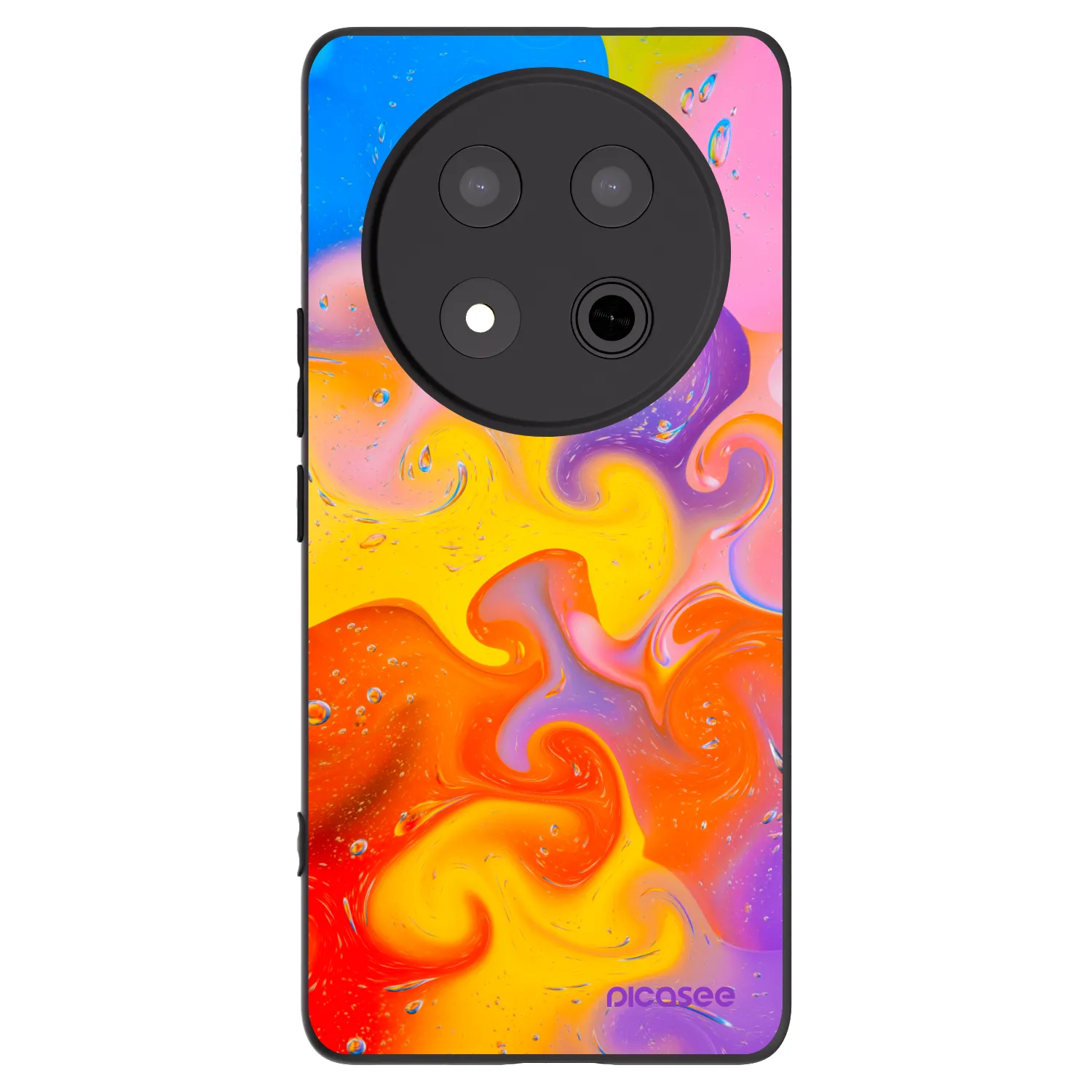 Picasee husă neagră din silicon pentru Honor Magic7 Lite 5G - Bubbles