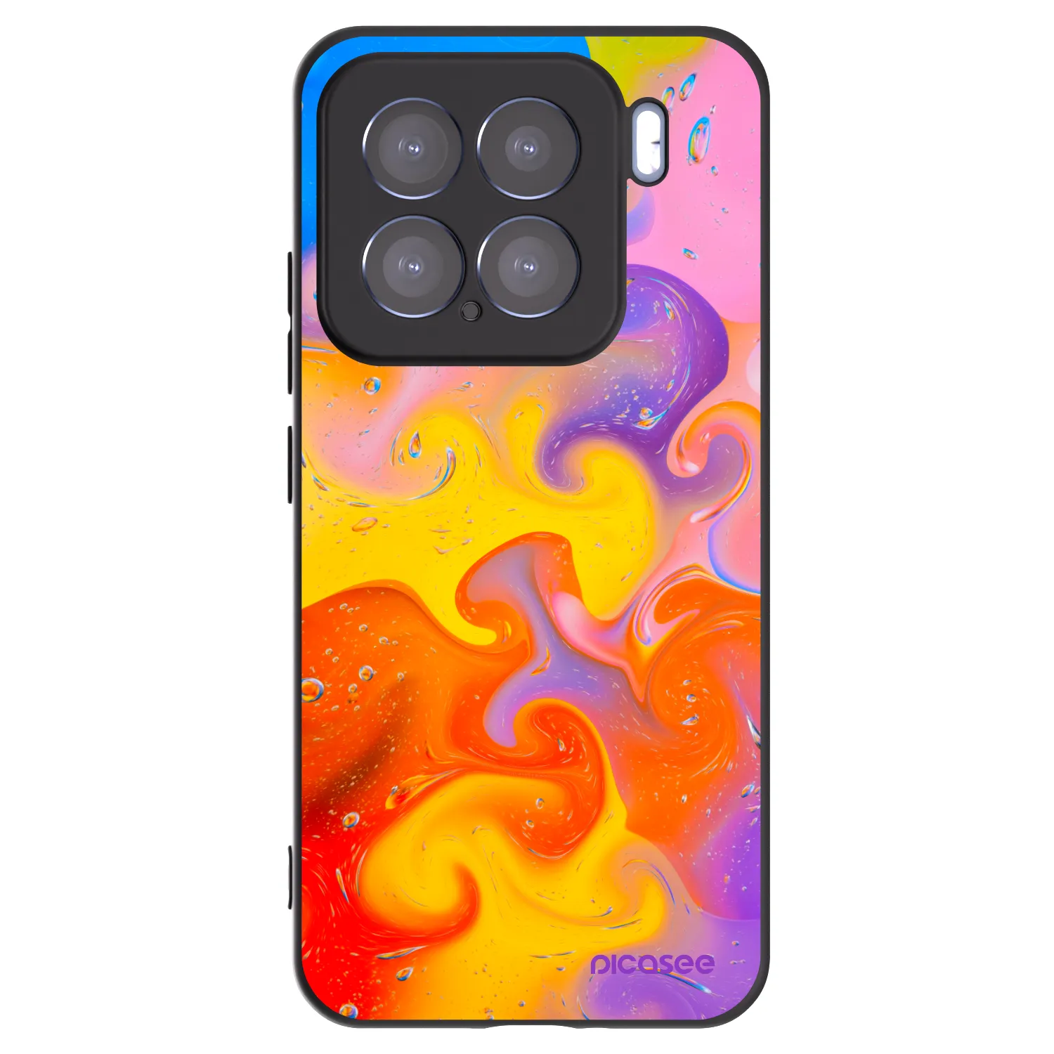 Picasee husă neagră din silicon pentru Xiaomi 15 - Bubbles