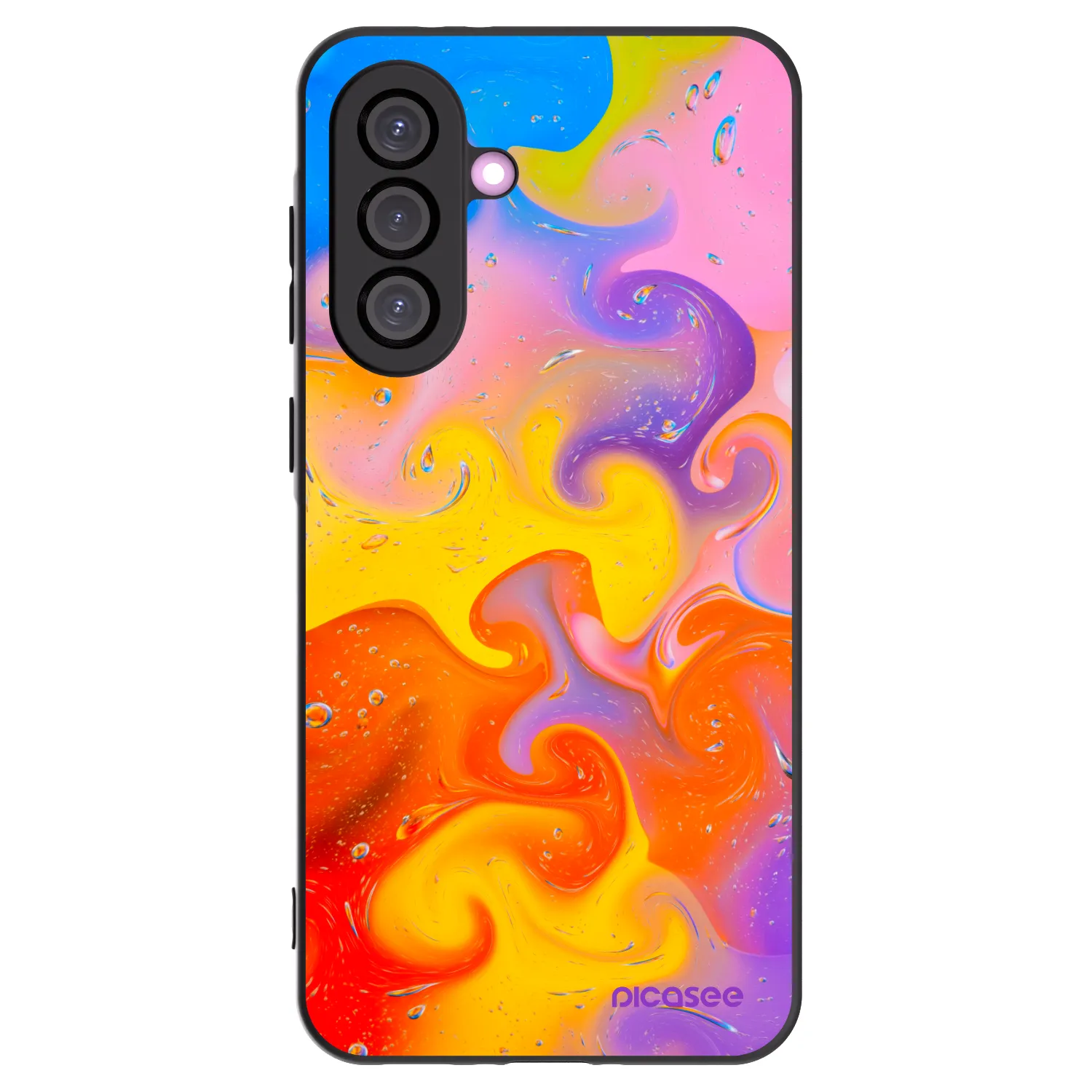 Picasee husă neagră din silicon pentru Samsung Galaxy A56 5G A566B - Bubbles