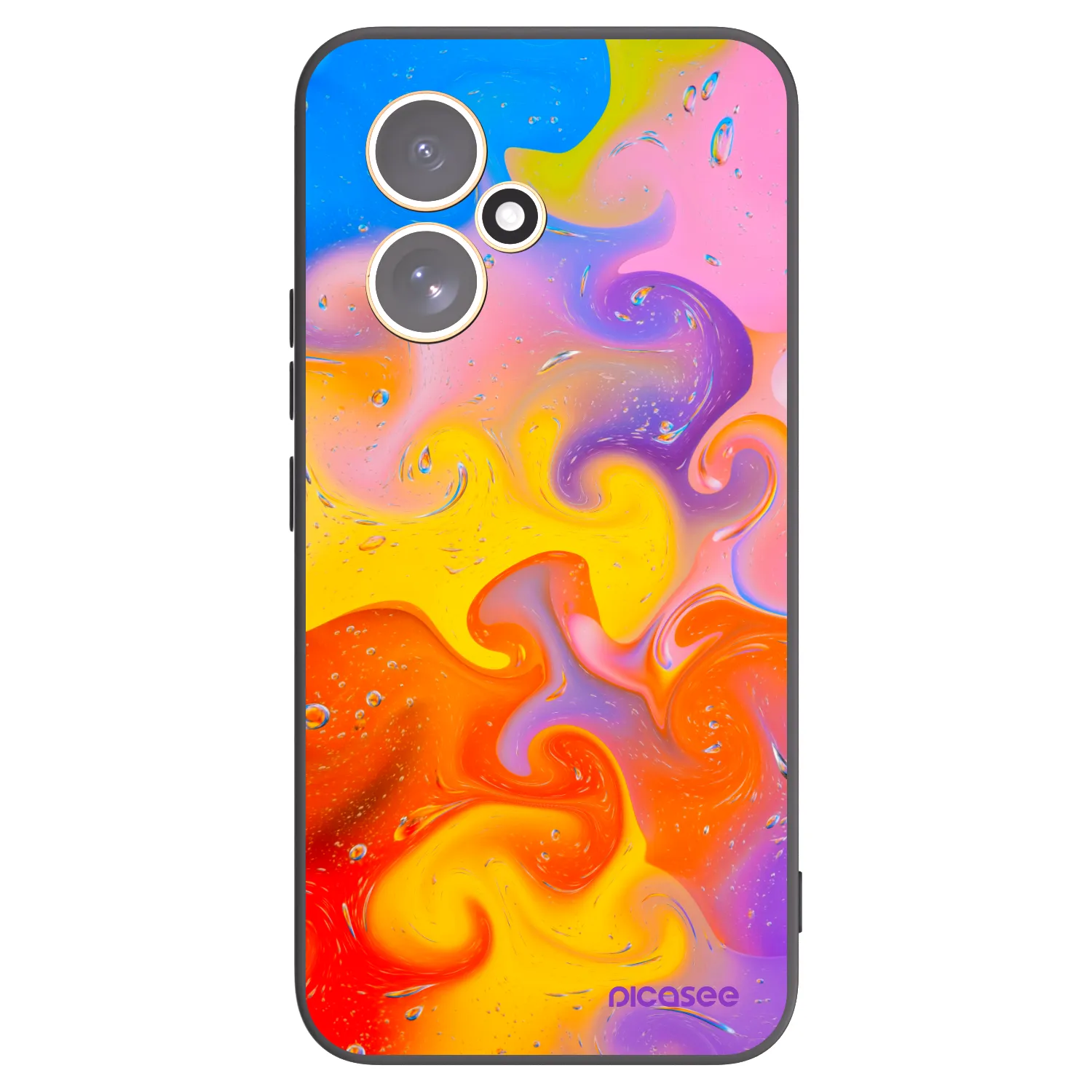 Picasee husă neagră din silicon pentru Honor 400 5G - Bubbles