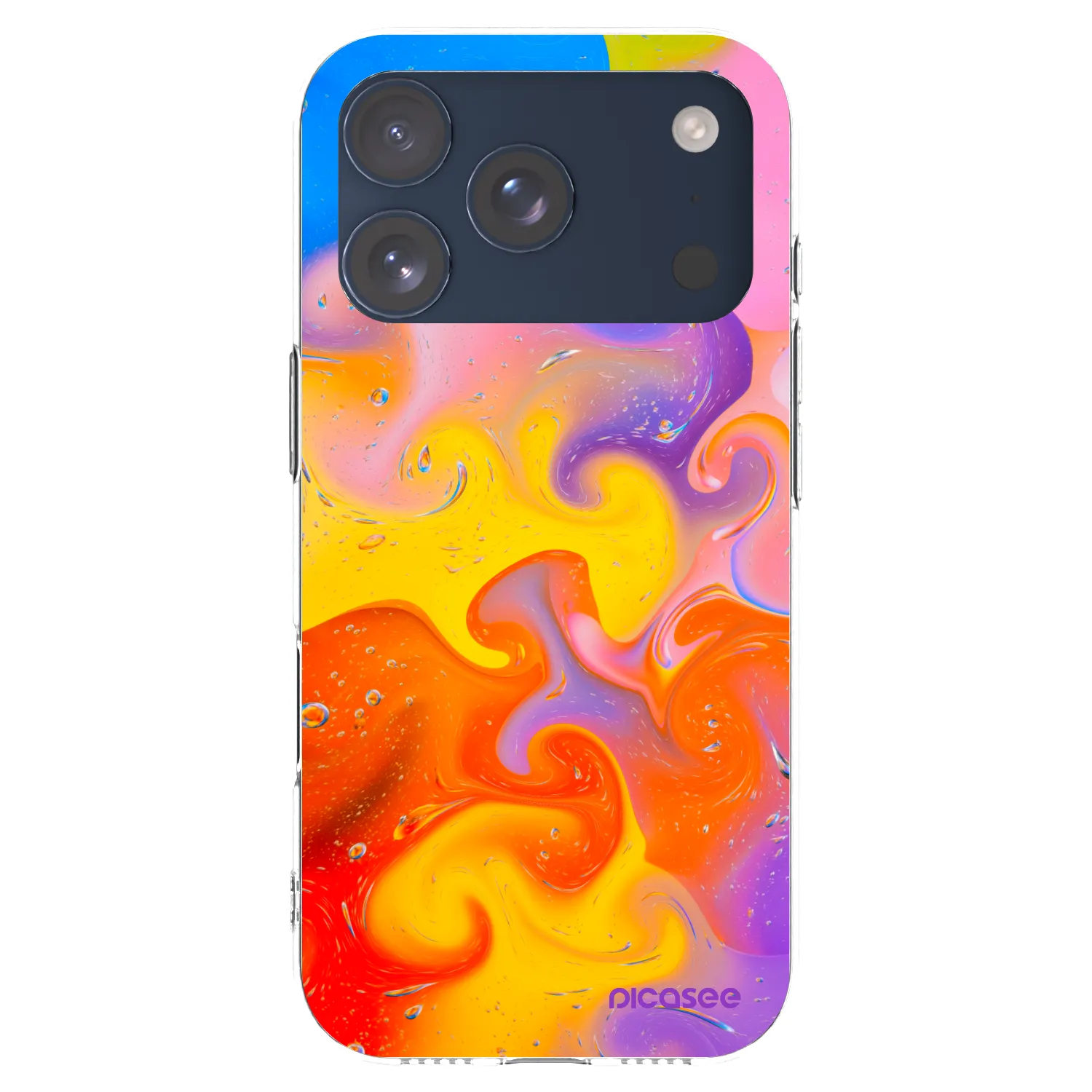 Picasee husă transparentă din silicon pentru Apple iPhone 17 Pro - Bubbles