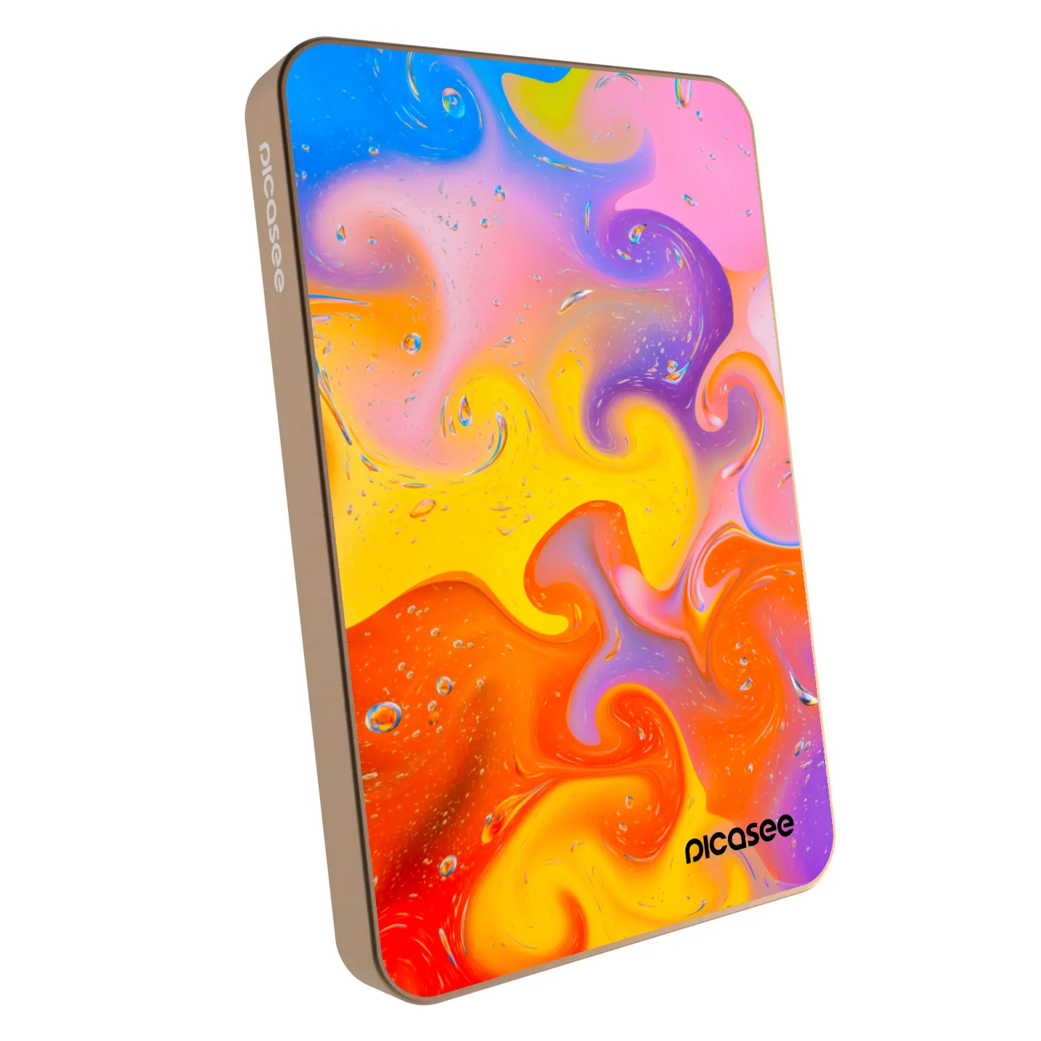 Picasee Powerbank cu MagSafe 5 000 mAh De aur - Bubbles