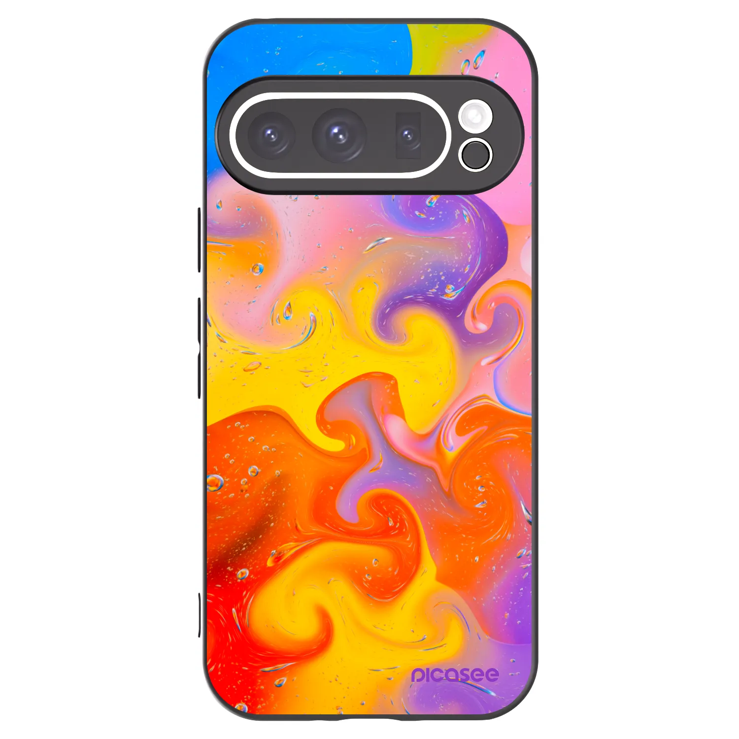 Picasee husă neagră din silicon pentru Google Pixel 9 Pro XL - Bubbles