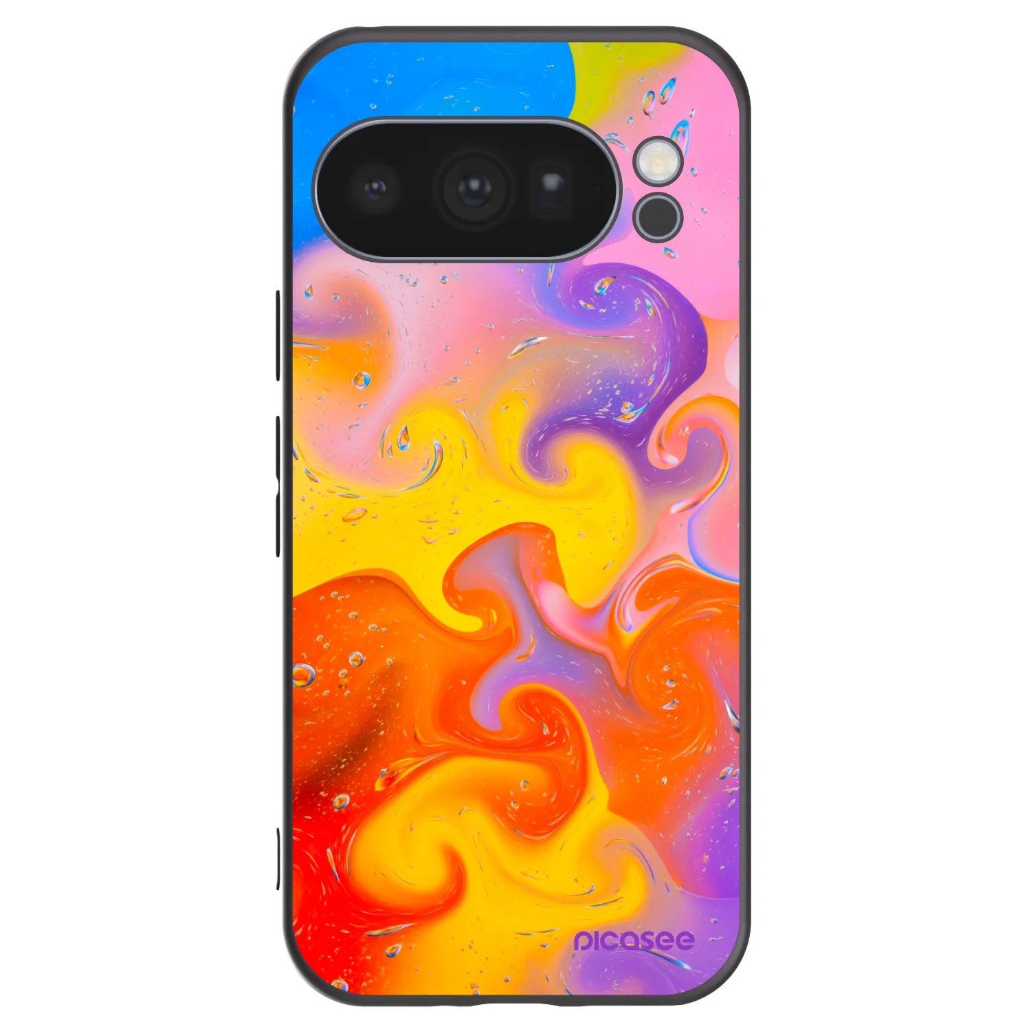 Picasee husă neagră din silicon pentru Google Pixel 10 Pro - Bubbles