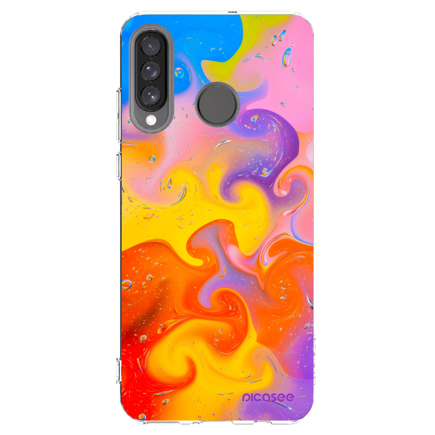 Picasee husă transparentă din silicon pentru Huawei P30 Lite - Bubbles