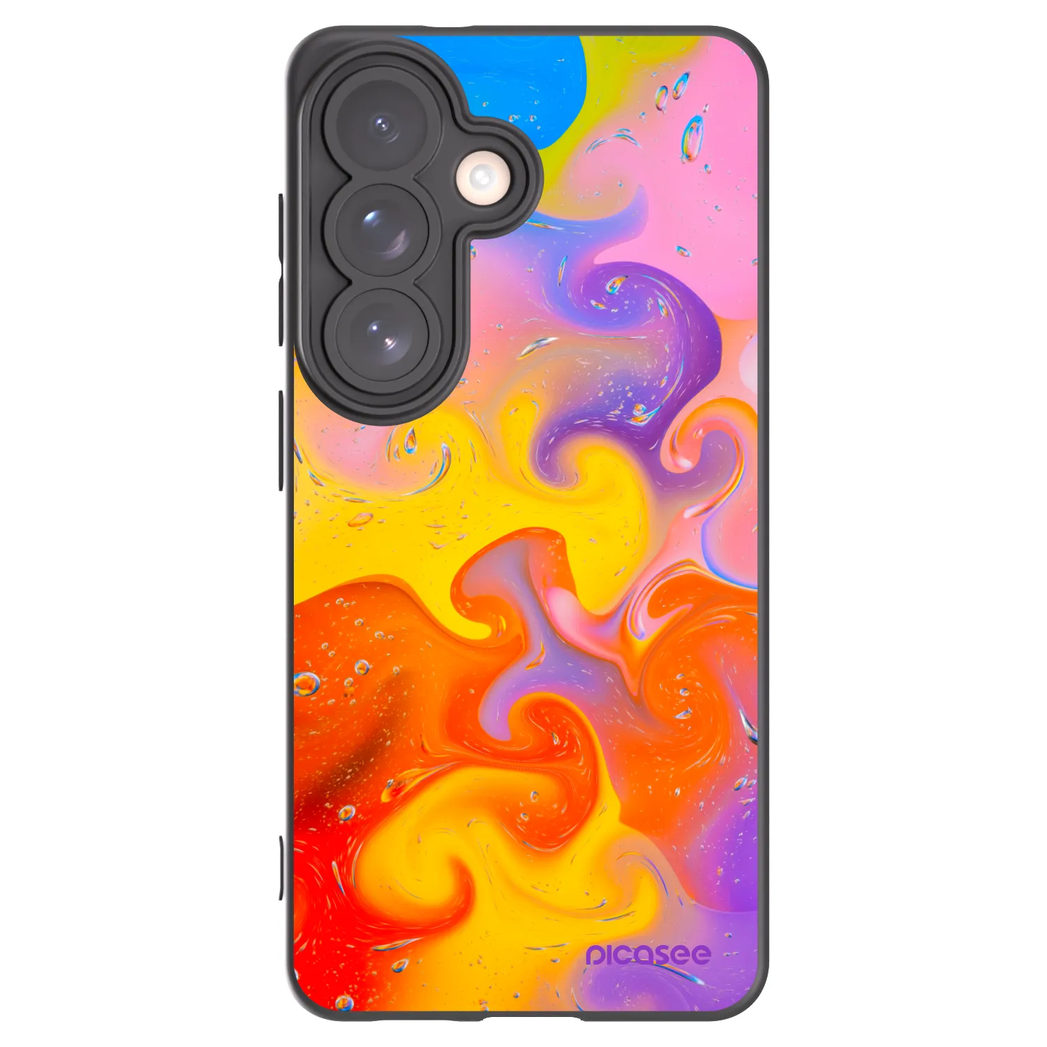 Picasee husă neagră din silicon pentru Samsung Galaxy S26 - Bubbles