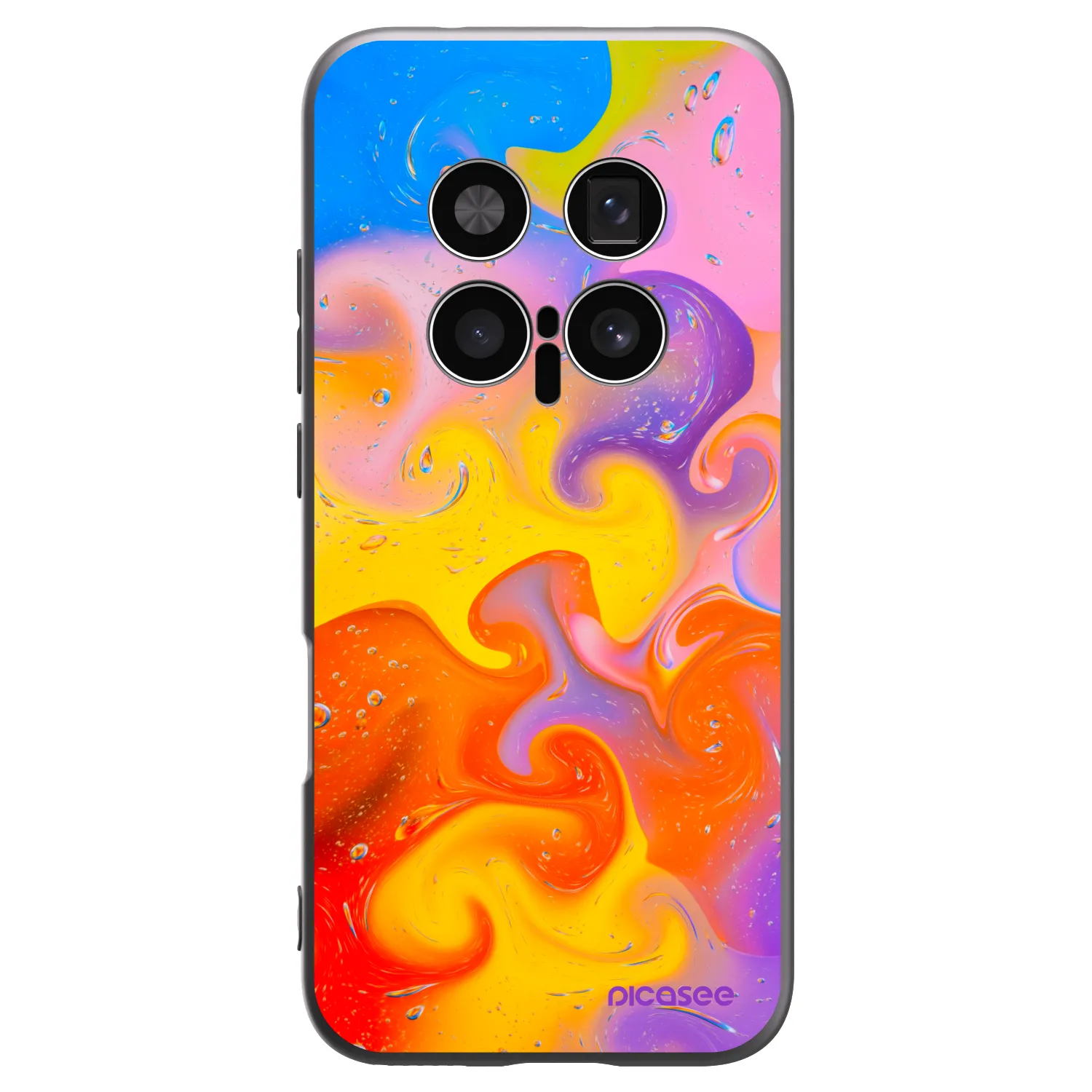 Picasee husă neagră din silicon pentru Honor Magic8 Pro 5G - Bubbles