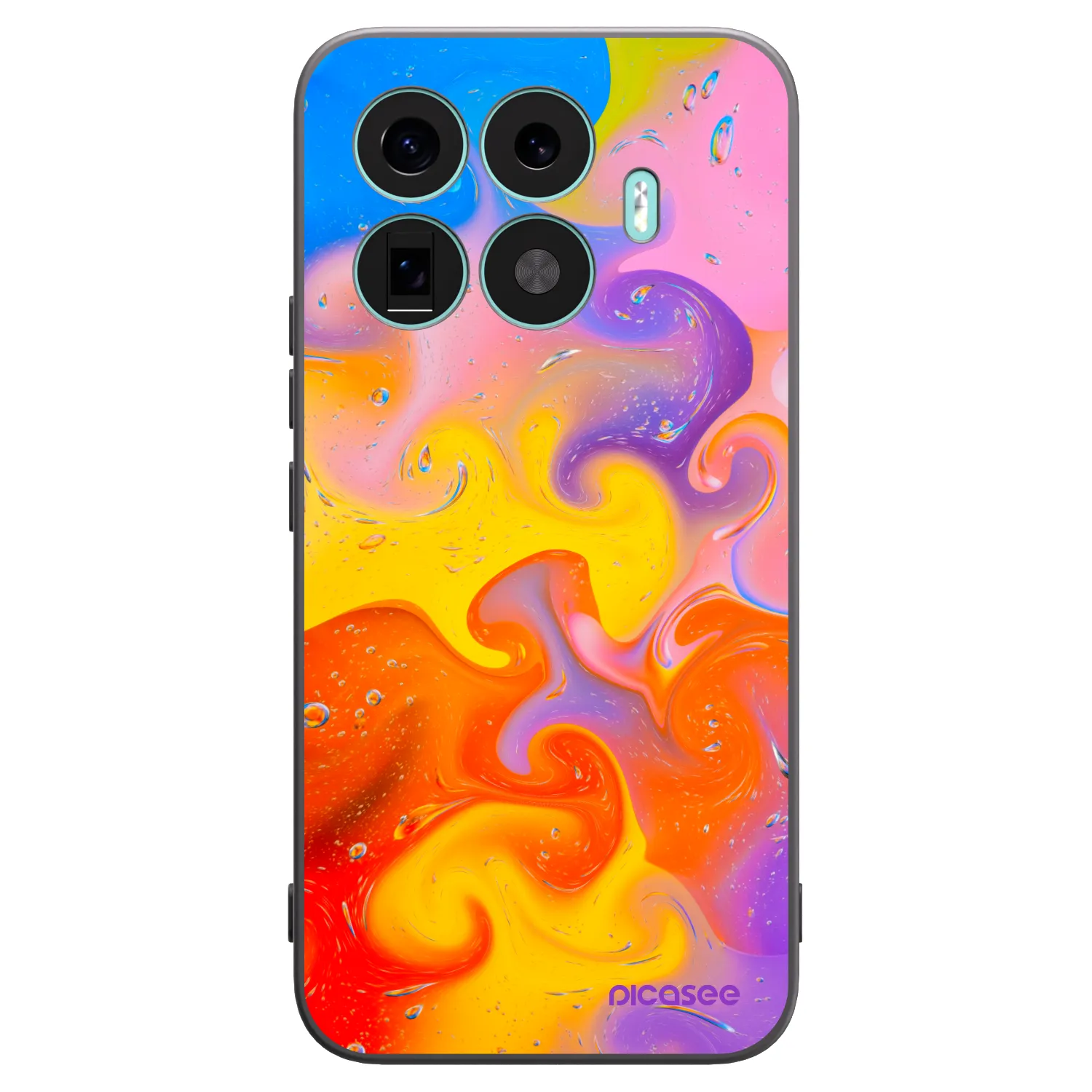 Picasee husă neagră din silicon pentru Xiaomi 17T Pro - Bubbles