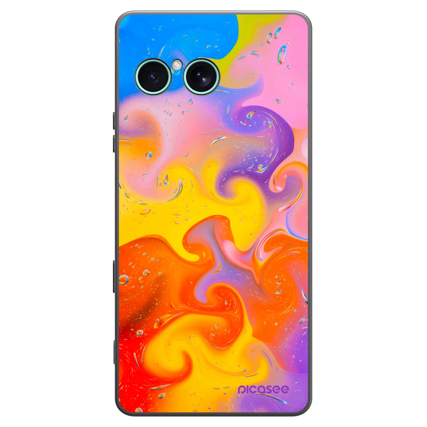 Picasee husă neagră din silicon pentru Sony Xperia 10 VII - Bubbles