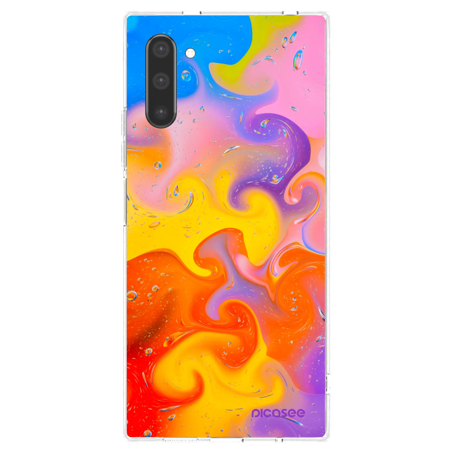Picasee husă transparentă din silicon pentru Samsung Galaxy Note 10 N970F - Bubbles