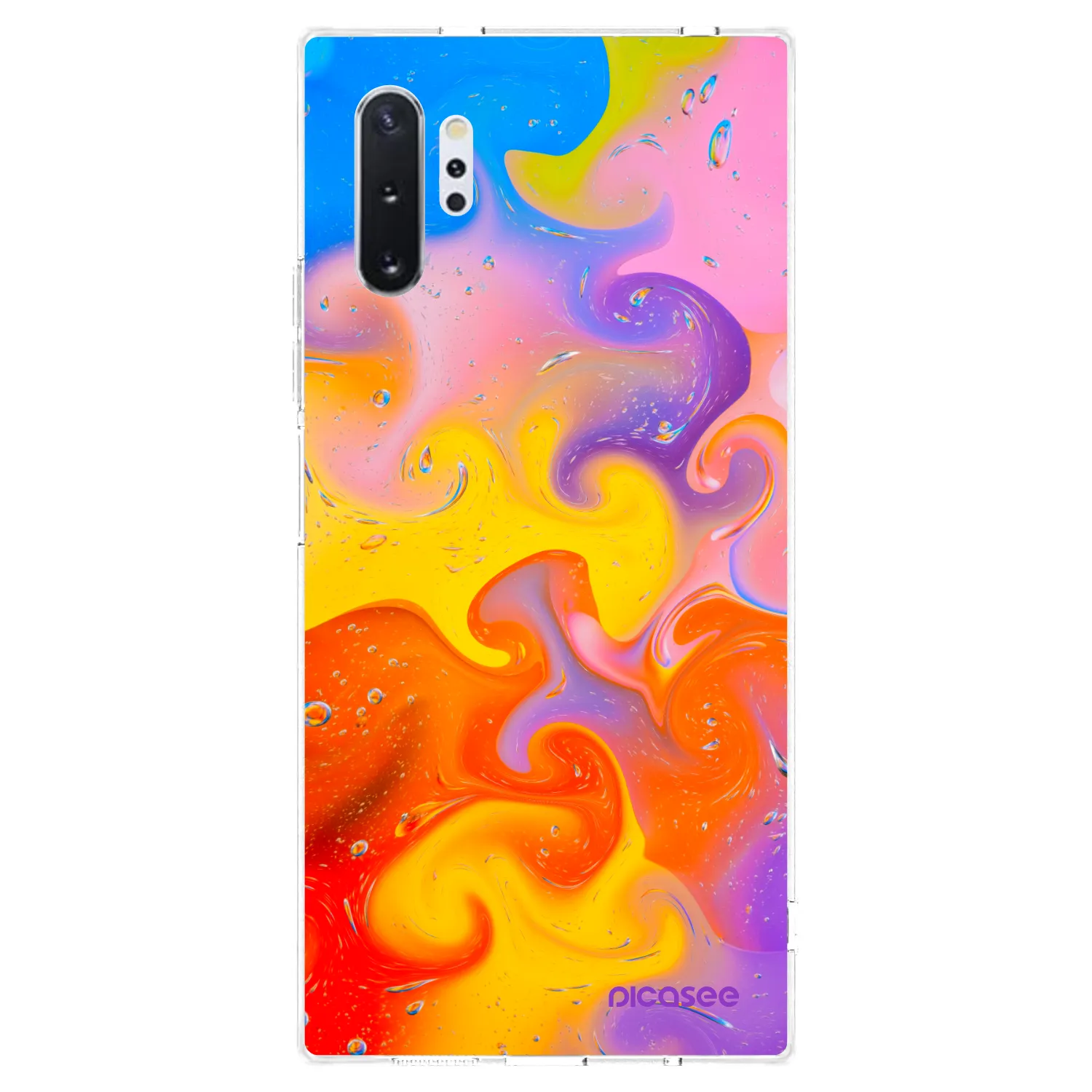 Picasee husă transparentă din silicon pentru Samsung Galaxy Note 10+ N975F - Bubbles