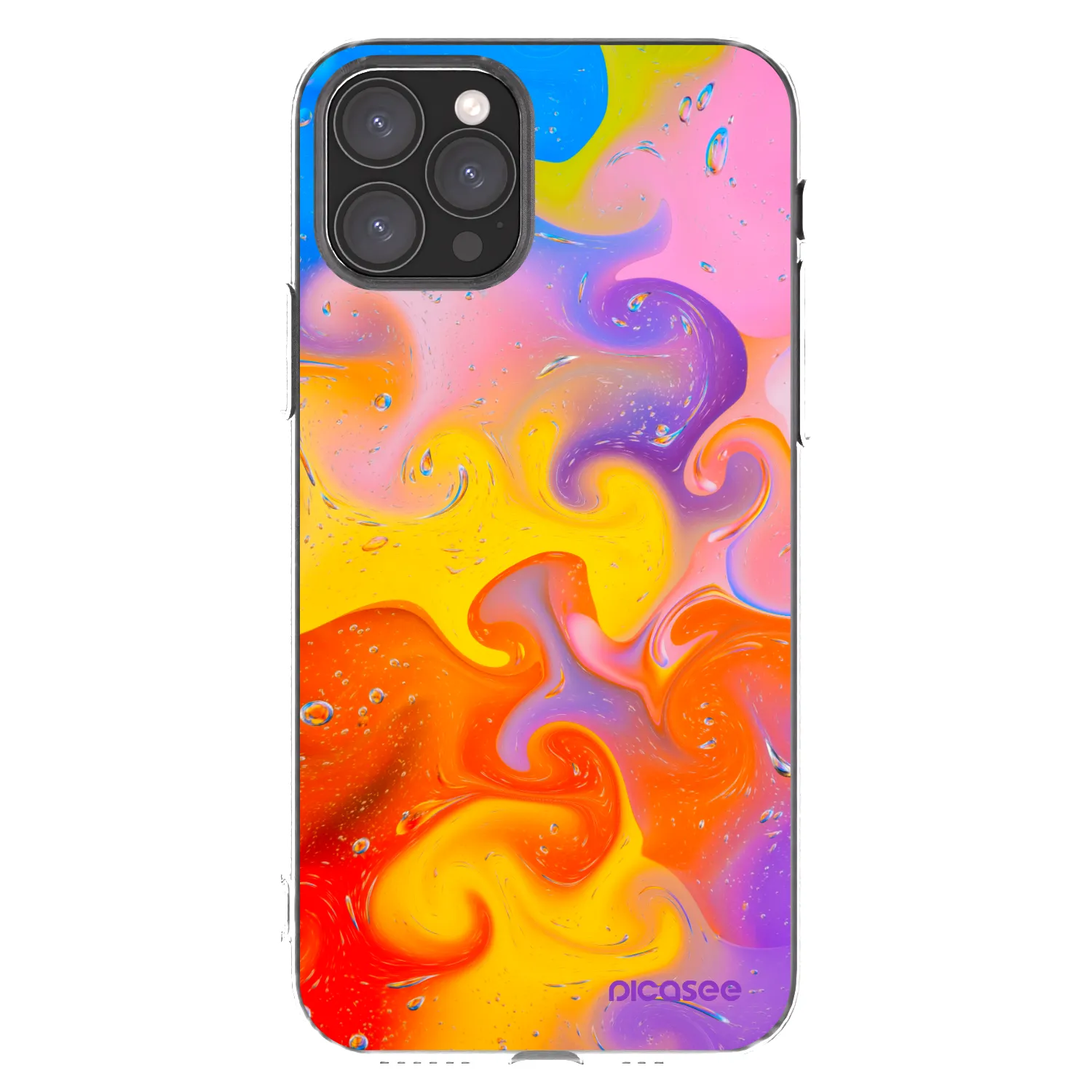 Picasee husă transparentă din silicon pentru Apple iPhone 11 Pro - Bubbles