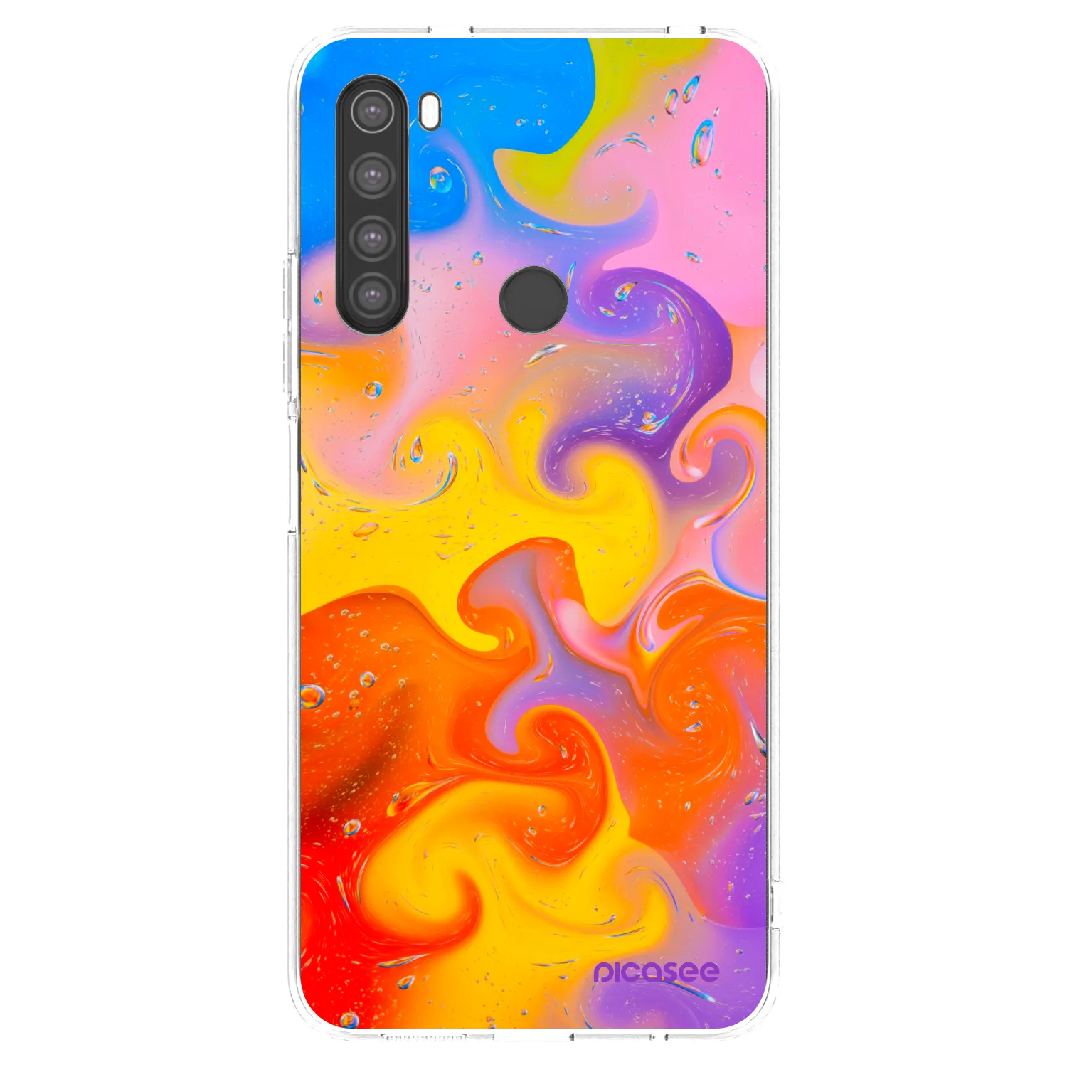 Picasee husă transparentă din silicon pentru Xiaomi Redmi Note 8 - Bubbles