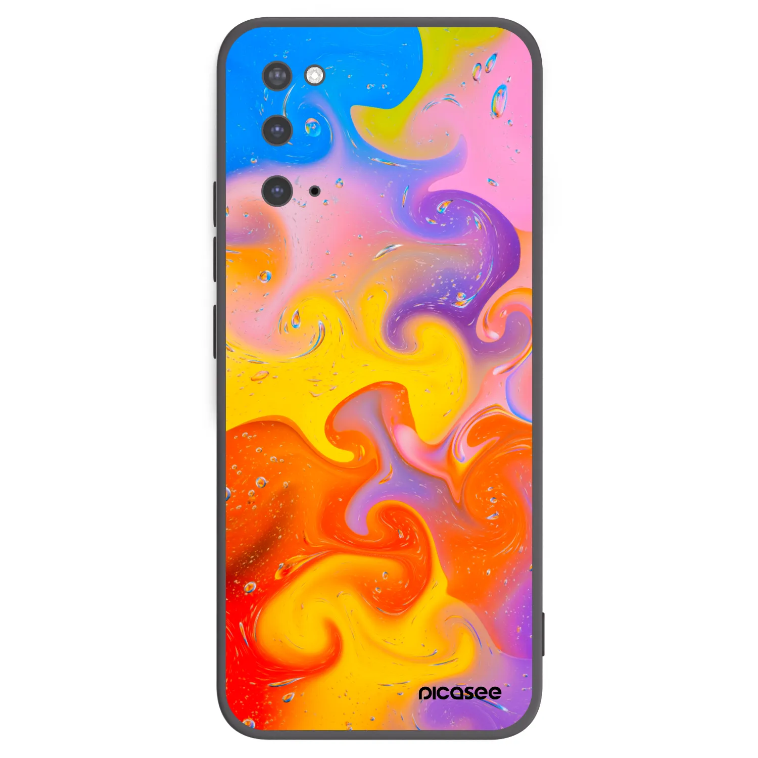 Picasee husă neagră din silicon pentru Samsung Galaxy S20 G980F - Bubbles