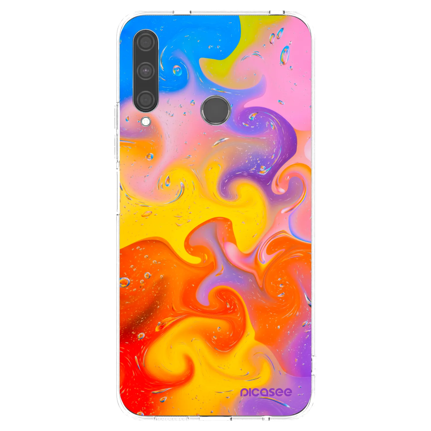 Picasee husă transparentă din silicon pentru Huawei P40 Lite E - Bubbles