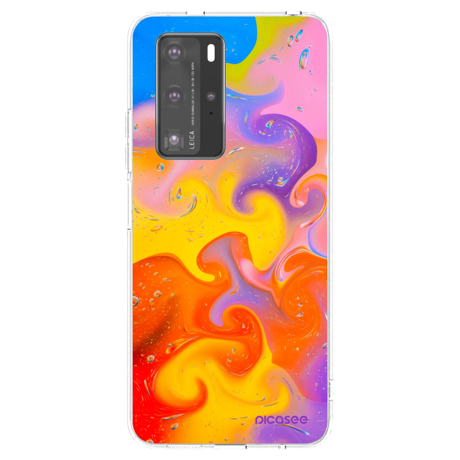 Picasee husă transparentă din silicon pentru Huawei P40 Pro - Bubbles