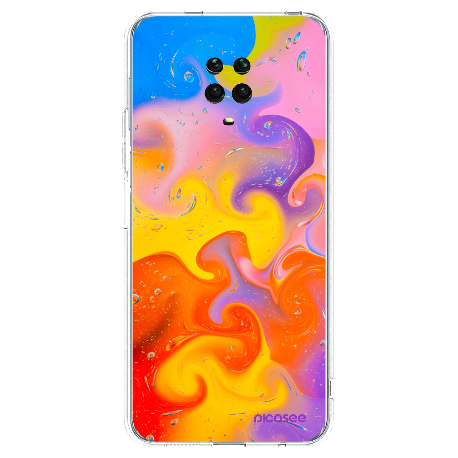Picasee husă transparentă din silicon pentru Xiaomi Redmi Note 9 Pro - Bubbles