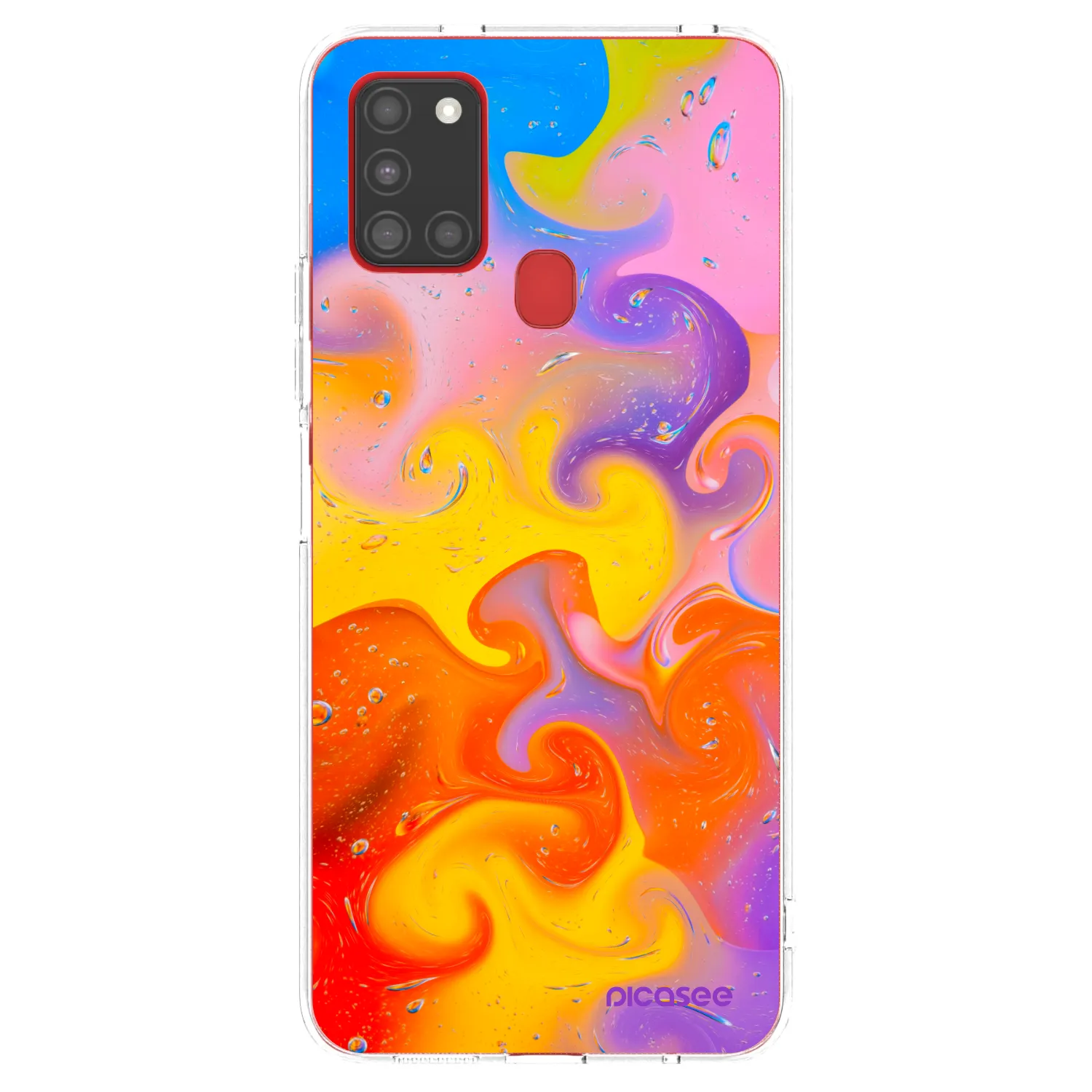 Picasee husă transparentă din silicon pentru Samsung Galaxy A21s - Bubbles