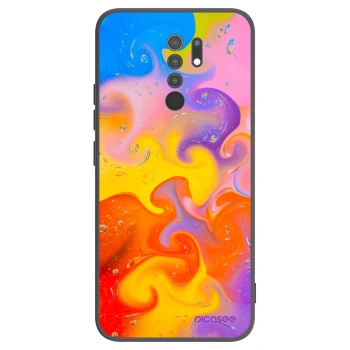 Picasee husă neagră din silicon pentru Xiaomi Redmi 9 - Bubbles