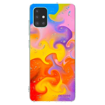 Picasee husă transparentă din silicon pentru Samsung Galaxy M51 M515F - Bubbles