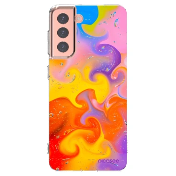 Picasee husă transparentă din silicon pentru Samsung Galaxy S21 5G G991B - Bubbles