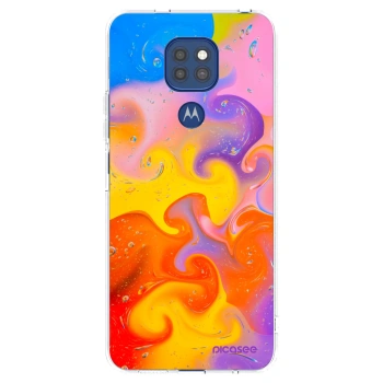 Picasee husă transparentă din silicon pentru Motorola Moto G9 Play - Bubbles