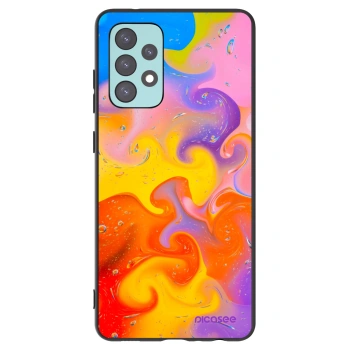 Picasee husă neagră din silicon pentru Samsung Galaxy A72 A725F - Bubbles