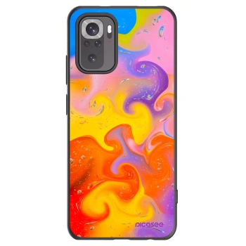 Picasee husă neagră din silicon pentru Xiaomi Redmi Note 10S - Bubbles
