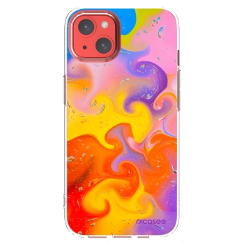 Picasee husă transparentă din silicon pentru Apple iPhone 13 - Bubbles