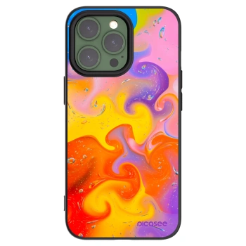 Picasee husă neagră din silicon pentru Apple iPhone 13 Pro - Bubbles