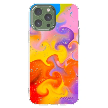 Picasee husă transparentă din silicon pentru Apple iPhone 13 Pro Max - Bubbles