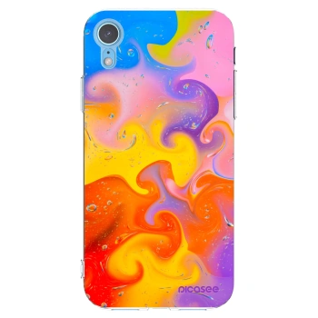 Picasee husă transparentă din silicon pentru Apple iPhone XR - Bubbles