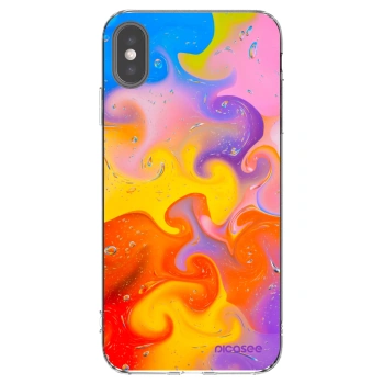 Picasee husă transparentă din silicon pentru Apple iPhone XS Max - Bubbles