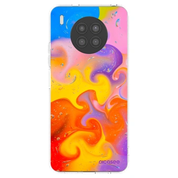 Picasee husă transparentă din silicon pentru Huawei Nova 8i - Bubbles