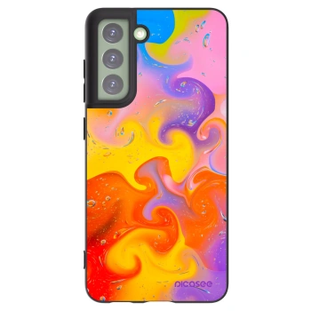 Picasee husă neagră din silicon pentru Samsung Galaxy S21 FE 5G - Bubbles