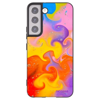 Picasee husă neagră din silicon pentru Samsung Galaxy S22 5G - Bubbles