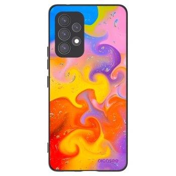 Picasee husă neagră din silicon pentru Samsung Galaxy A53 5G A536 - Bubbles