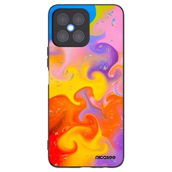 Picasee husă neagră din silicon pentru Honor X8 4G - Bubbles