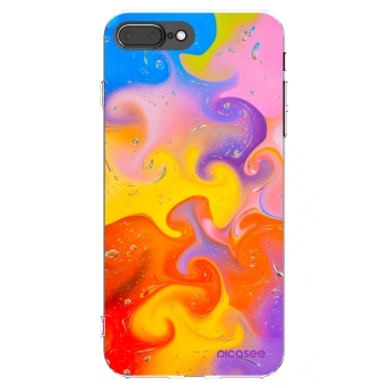 Picasee husă transparentă din silicon pentru Apple iPhone 8 Plus - Bubbles