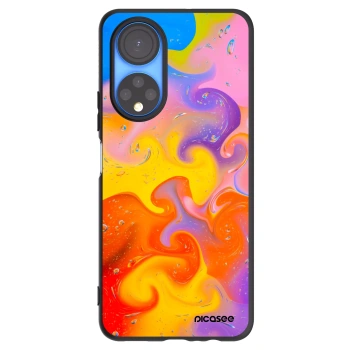 Picasee husă neagră din silicon pentru Honor X7 - Bubbles
