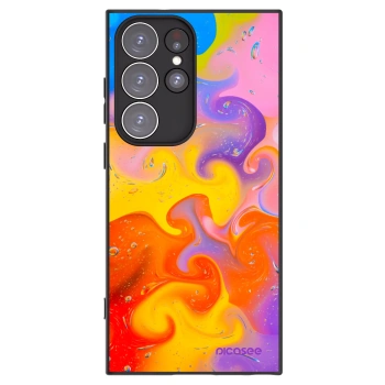 Picasee husă neagră din silicon pentru Samsung Galaxy S23 Ultra 5G - Bubbles
