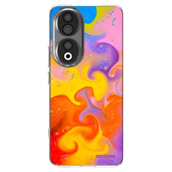 Picasee husă transparentă din silicon pentru Honor 90 5G - Bubbles