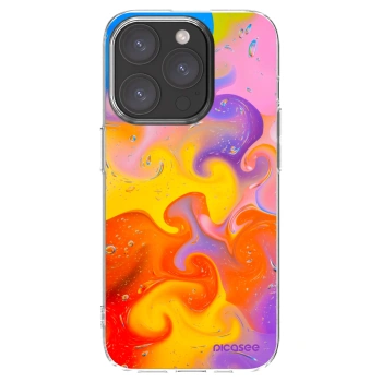 Picasee husă transparentă din silicon pentru Apple iPhone 15 Pro - Bubbles