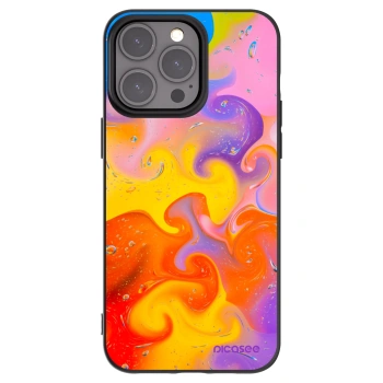 Picasee husă neagră din silicon pentru Apple iPhone 15 Pro Max - Bubbles