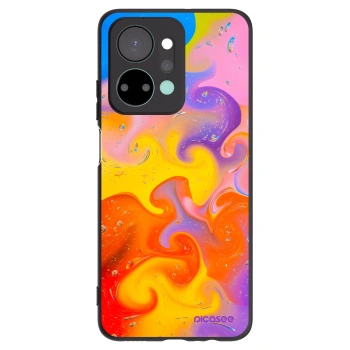 Picasee husă neagră din silicon pentru Honor X7a - Bubbles