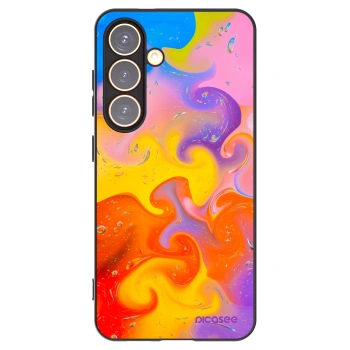 Picasee husă neagră din silicon pentru Samsung Galaxy S24 S921B 5G - Bubbles