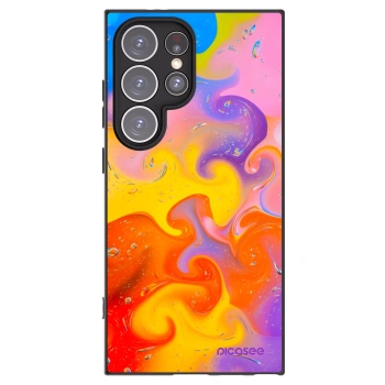 Picasee husă neagră din silicon pentru Samsung Galaxy S24 Ultra S928B 5G - Bubbles