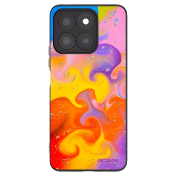 Picasee husă neagră din silicon pentru Honor X8b - Bubbles
