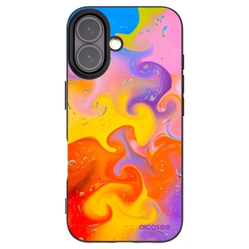 Picasee husă neagră din silicon pentru Apple iPhone 16 - Bubbles
